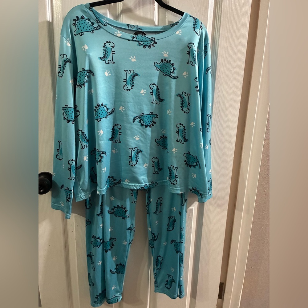 Women’s Dinosaur Pajama Set - Picture 1 of 4